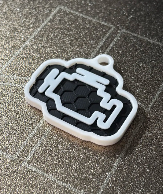 Autós figyelmeztető lámpa kulcstartó