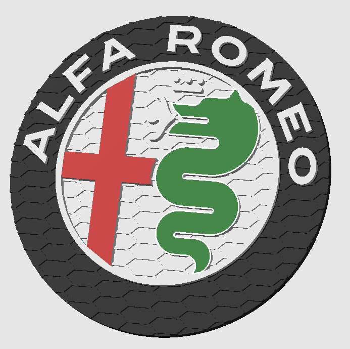 Alfa Romeo stílusú kulcstartó