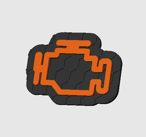 Autós figyelmeztető lámpa kulcstartó